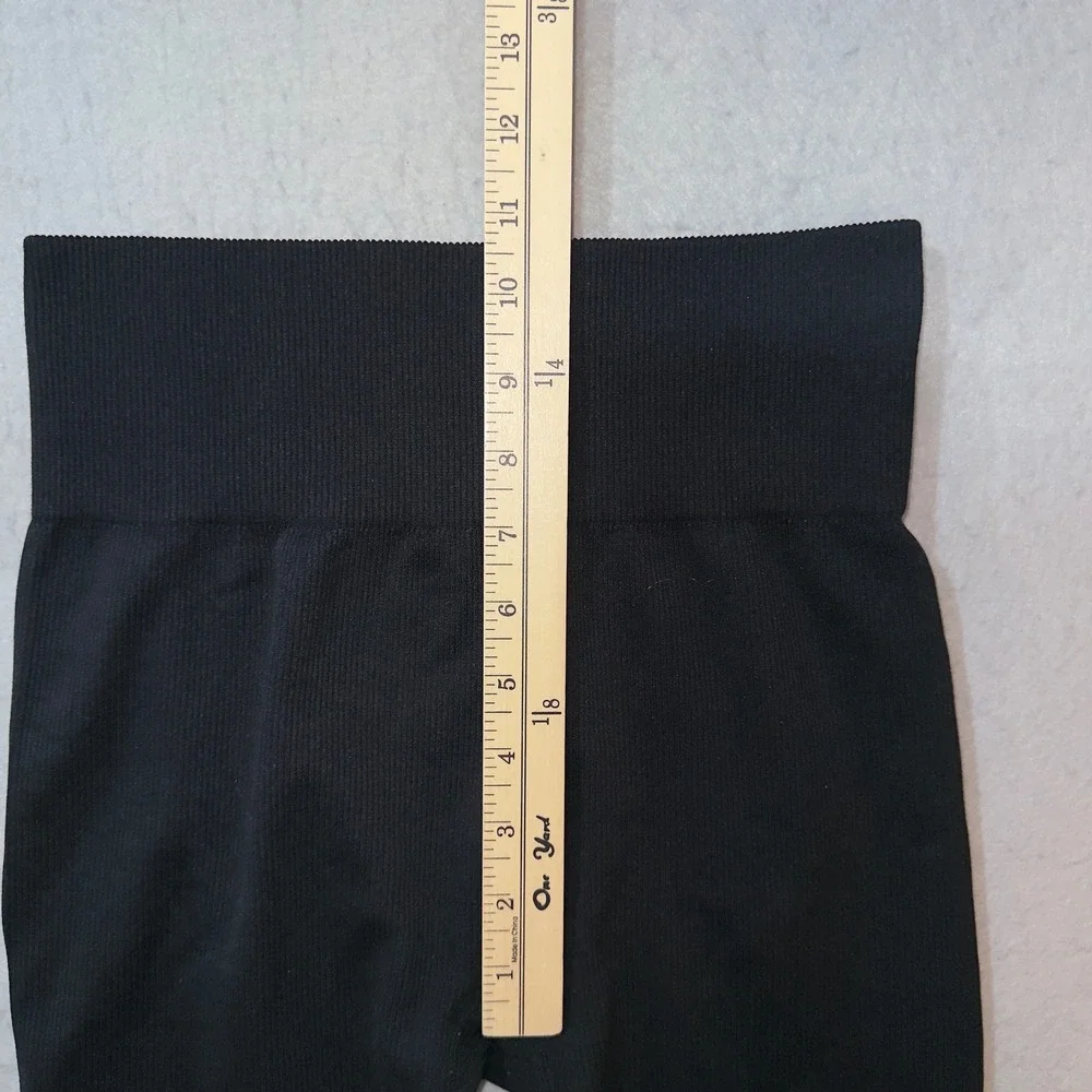 90 Degree by Reflex Biker Shorts‎ Womens M Black Seamless Ribbed High Rise